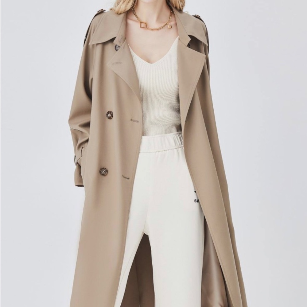 Dylan Murray Tan Trench Coat with belt - M